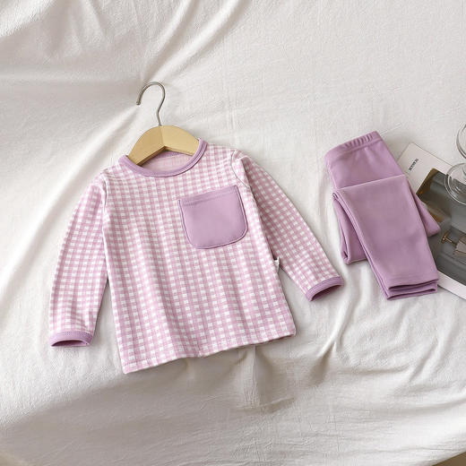 【立体裁剪❗德绒家居服套装】亲肤德绒锁温面料，柔软顺滑，舒适透气，锁温保暖，贴心呵护，新款2025男童家居服女童秋衣秋裤内衣套装童装QQ 商品图7