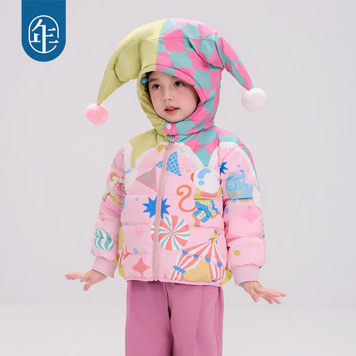 年衣羽绒服25冬季新款加厚男女童短款保暖连帽戏境巡游羽绒服 商品图2