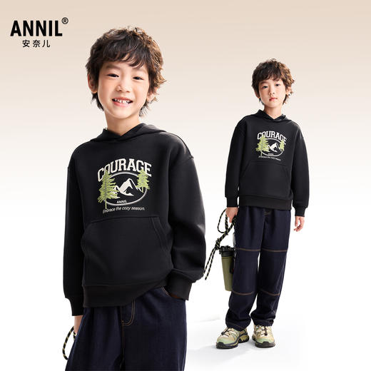 男童带帽长袖卫衣秋季新款安奈儿童装EB531548 商品图0