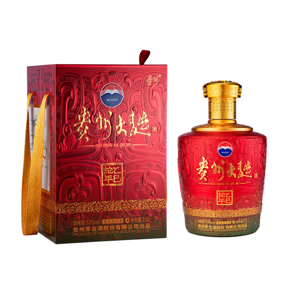 53度贵州大曲蛇酱香型白酒1*2500ML