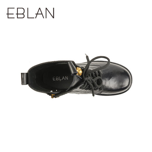 伊伴冬季帅气利落系带马丁靴复古酷感穿搭女鞋B25566320 商品图2