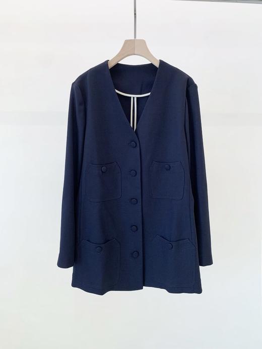 【高品质私服】【IC斜纹花呢中长大衣外套】合身版型 V领设计精准修饰颈线 视觉缩小脸部轮廓G1536-CC【无标出货 介意慎拍】 商品图9