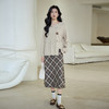 奢姿大码女装2025秋季气质复古格纹半身裙胖妹妹时尚经典风裙子9953335182 商品缩略图3