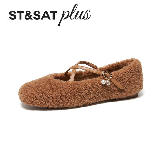 星期六文艺复古风交叉带毛绒玛丽珍SSD4111545 商品图7