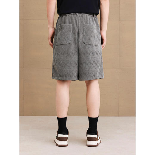 【凉感】GXG男装 老花满印休闲短裤通勤五分裤男裤 2025夏季新品 商品图3