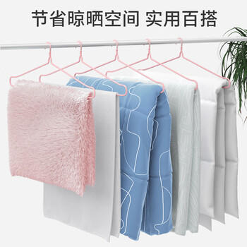 美丽雅大衣架晒被子床单特大加粗家用大号凉被单晾被套的长衣架87cm2个 商品图2