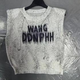 NC圆领无袖配链条字母毛织上衣50424夏季068652012258