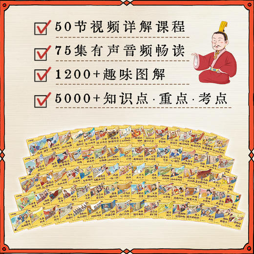 【礼盒装】中国通史小剧（（全75册）| 1200+趣味图解，全盘梳理5000年通史，好看到根本停不下来，学术大咖、教育专家审定力荐，5000+知识点、重点、考点全覆盖！ 商品图6