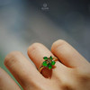 龢盒原创 冰韵初绽·翡翠生花冰绿翡翠花朵戒指 商品缩略图4