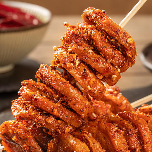 【超过瘾❗爆辣/香辣味烤面筋片】舌尖上的美味「有香有辣就是这个味」柔韧耐嚼引爆舌尖好滋味，口口鲜香根本停不下来，香辣豆筋豆腐干，香辣爆辣味麻辣网红休闲零食小吃食品L 商品图1