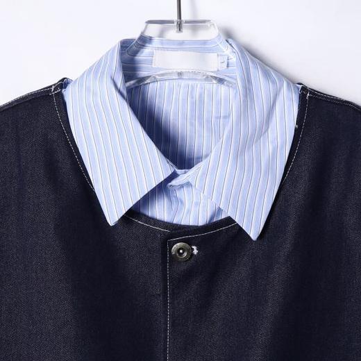 G627SDSA男士秋冬新款痞帅男装潮牌拼接衬衫假两件翻领夹克上衣百搭 商品图2