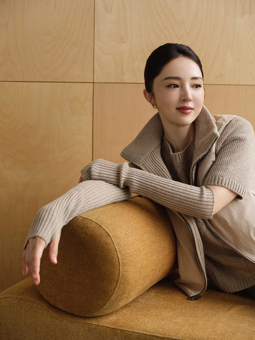 【董璇同款穿搭】羊绒世家秋冬明星款穿搭双面穿马甲菱形绞花套衫 商品图2