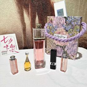 D091805香水+口红+唇膏紫色莫奈花园手拎礼盒