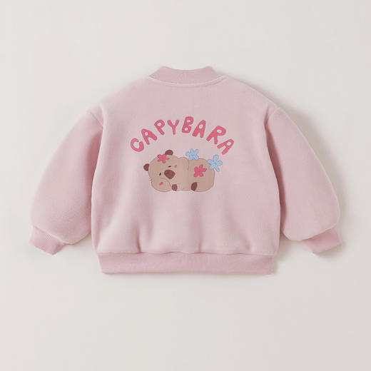 【远红外发热】马克珍妮女童双面奥利绒棒球服外套秋冬新款551620 商品图2