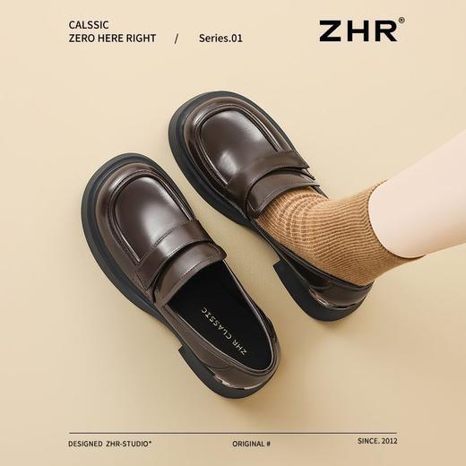 ZHR则则厚底乐福鞋女鞋2025新款英伦风单鞋小香风百搭增高鞋子女 商品图9