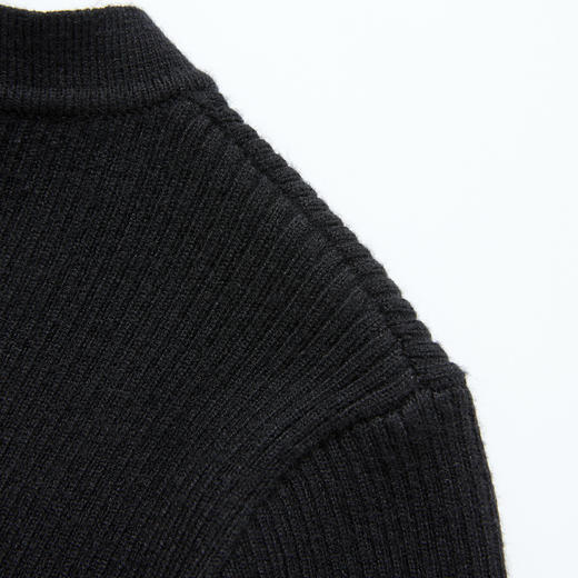 西遇气质金扣长袖针织衫女秋季新款修身显瘦内搭打底衫上衣V2951185 商品图5