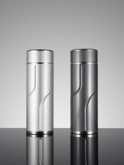 S999银高山流水杯摆件【ZX006】纯银内胆泡茶杯-灰色-2508 商品图1