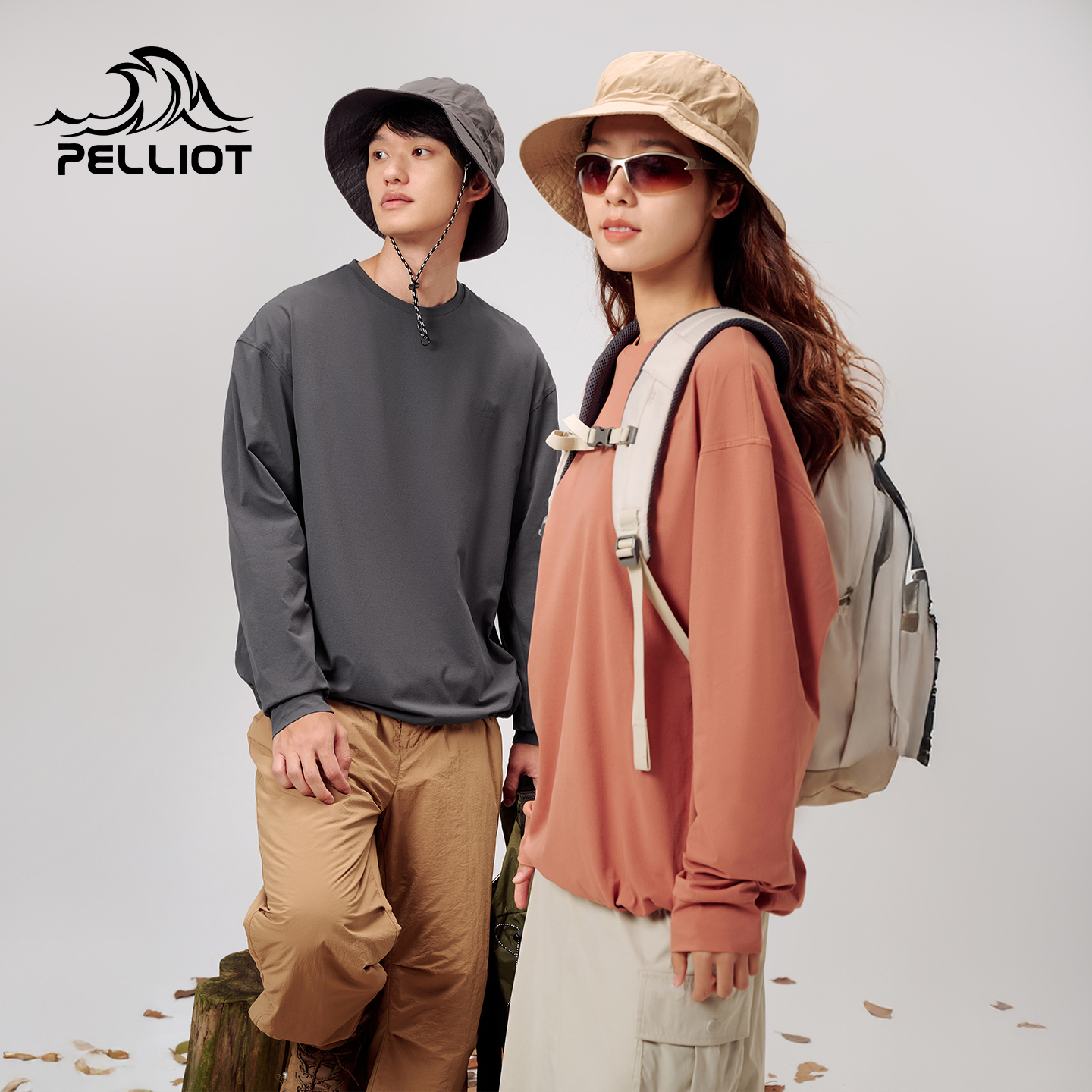 【山系】伯希和户外速干T恤女Polygiene抑菌TORAY男抗皱长袖衣