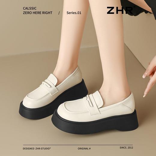 ZHR则则简约纯色厚底乐福鞋女2025新款舒适百搭柔软单鞋通勤显高 商品图7