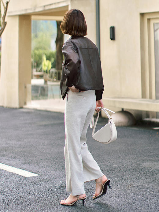 23区日系春季通勤职业宽松版方领长袖外套薄款休闲上衣商场同款 商品图2