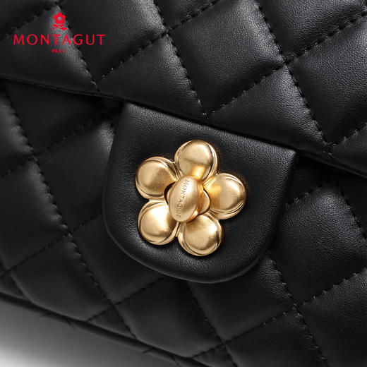 梦特娇女士时尚经典菱格包真皮链条包休闲斜挎包手提包牛皮包 商品图13