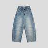 GOODBAI GB绣花拼接阔腿弯刀牛仔长裤 商品缩略图1