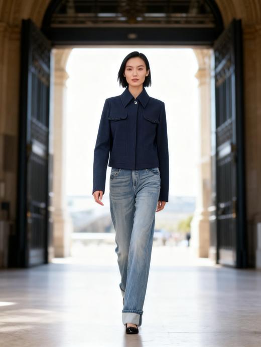 造型立体裁剪倒T肩外套 商品图2