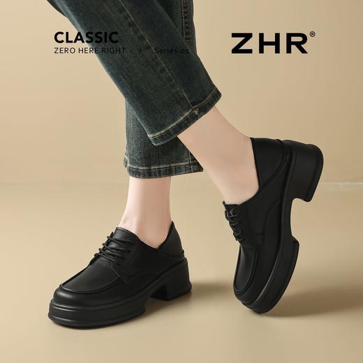 ZHR则则真皮厚底增高英伦单鞋2025秋季新款百搭舒适气质通勤皮鞋 商品图7