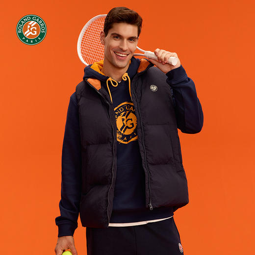 罗兰加洛斯法网棉马甲立领运动外套背心男秋冬保暖户外 商品图1