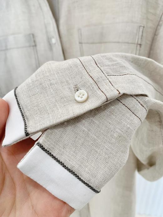 【高品质私服】【BC女士亚麻休闲长袖衬衫】既保留亚麻特有的透气性与随性褶皱 慵懒却不邋遢G1260-CC【无标出货 介意慎拍】 商品图12