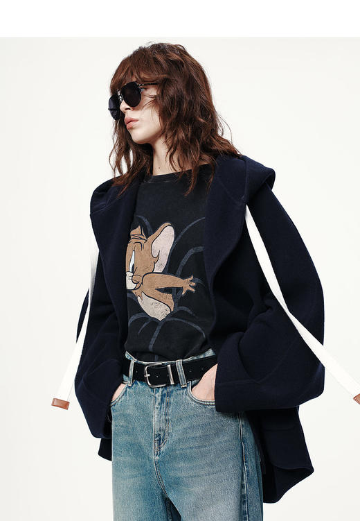 预售10天左右发【高品质私服】【MC猫和老鼠联名系列棉质印花长袖T恤】舒适藏肉/显瘦显薄 色泽自然柔和，兼具高级质感与素雅格调G1563-CC【无标出货 介意慎拍】 商品图3