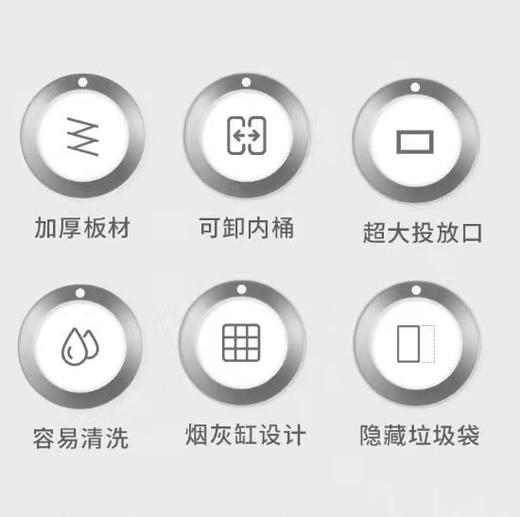 【JL】国产 不锈钢立格垃圾桶  一个 商品图3