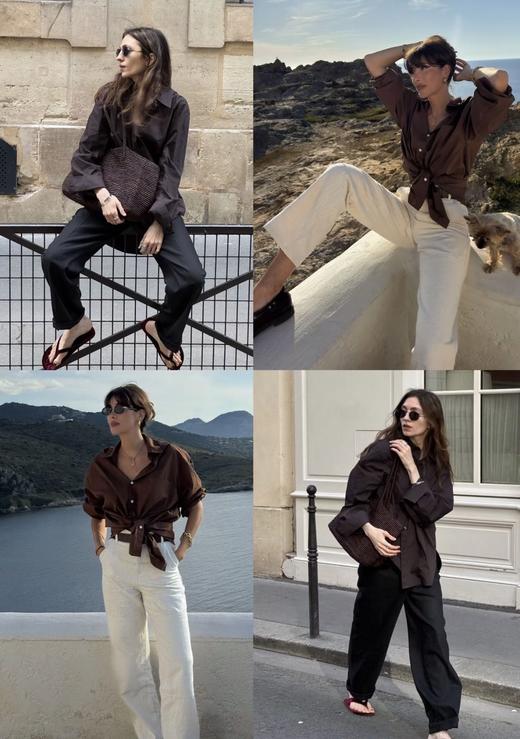 早秋特定颜色老钱风天丝亚麻衬衫 商品图3