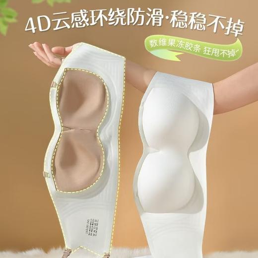 粉底液无肩带内衣女防滑聚拢小胸隐形无痕抹胸防走光裹胸美背文胸 商品图2