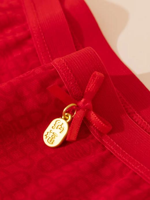 【福禄寿喜鸿运】德国舒雅女士莫代尔红内裤鸿运本命年印花平角底裤(最大尺码XXL)30/22050T 商品图3