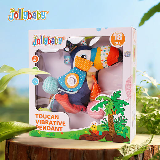jollybaby婴幼儿大嘴鸟海狮抽抽乐玩具手部精细推车挂件摇铃6个月宝宝拉拉乐 商品图4