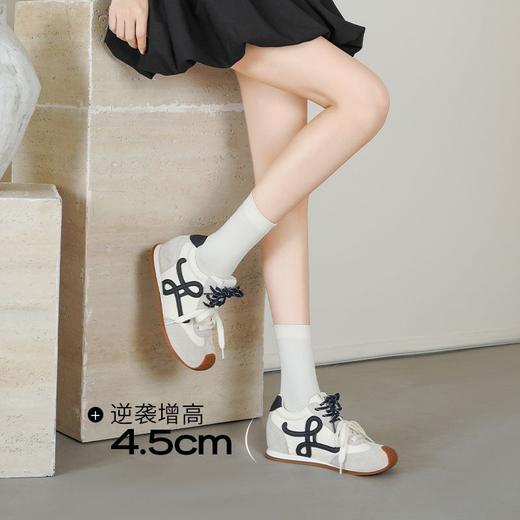 ZHR则则多巴胺阿甘鞋双鞋带增高鞋2025轻便舒适休闲运动鞋女 商品图3