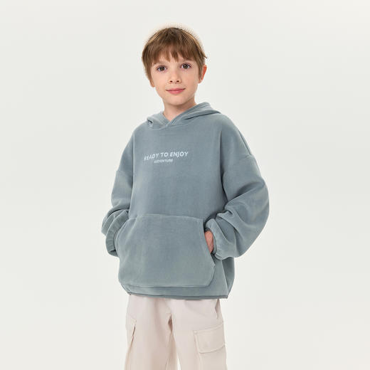 马克珍妮男女童双面奥利绒连帽卫衣2025年冬装新款551375 商品图1