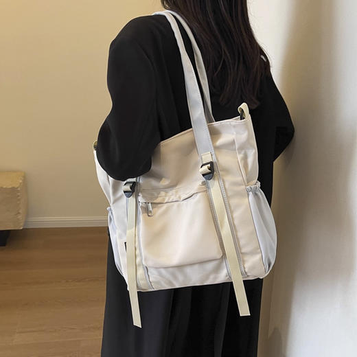 裁缝学苑AQ545大容量撞色帆布包包纸样女装新款单肩托特通勤包样板 商品图1