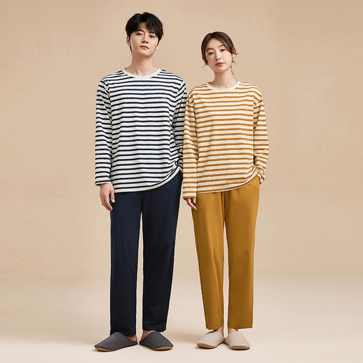 康妮雅情侣睡衣长袖长裤套头套装 商品图7