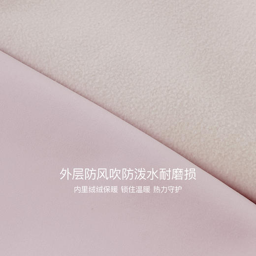 【无氟防泼水】马克珍妮男女童加绒防风软壳外套2025年秋冬新款551230 商品图4