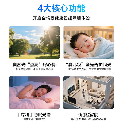 「限时特价」欧普天境®SDL全光谱淡彩养眼吸顶灯 商品图6