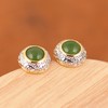 【浅夏诗韵】S925银常青藤镀金镶和田碧玉耳饰【SCH-TRS31665】 商品缩略图1