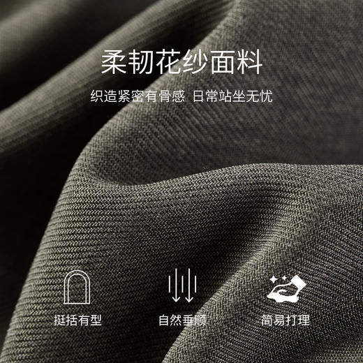 【内购】【显瘦显腿长】都市通勤梨型身材高腰立体压褶宽松阔腿及地长裤-153K87958 商品图4