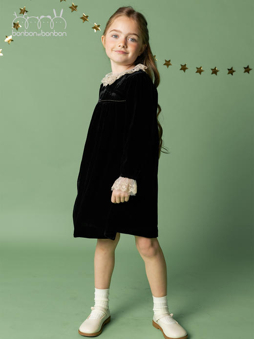 高级丝绒礼服裙 商品图3