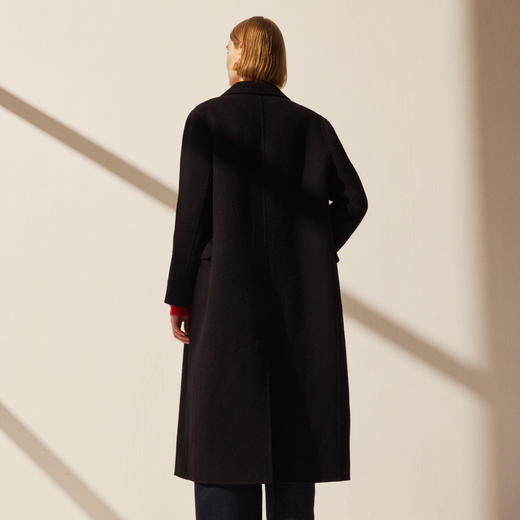 谜底羊毛呢长大衣长袖2025年冬季新品通勤戗驳领正肩女254MD1506 商品图2