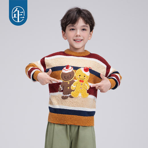 年衣童装毛衣女童25秋冬新款男童宝宝保暖毛衫棉奖姜奖姜毛衣 商品图2