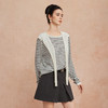QG641斯尔丽25新款含丝光羊毛宽松时尚白领气质配多功能镂空三角巾上衣 商品缩略图7