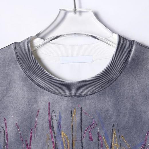 SDSA男士秋冬新款痞帅男装韩版凌乱线条涂鸦圆领卫衣百搭时尚上衣 商品图2