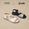 ZHR则则时装凉鞋女2025夏季新款百搭软底一脚蹬通勤一字带凉鞋 商品缩略图1